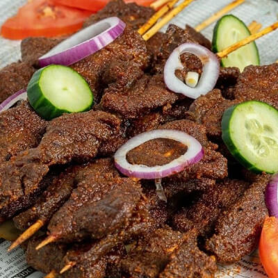 Delicious African Suya with traditional spices